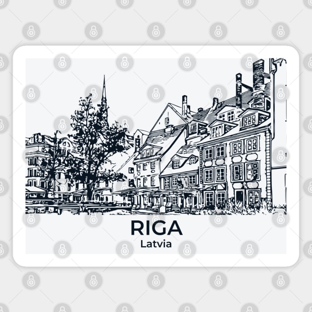 Riga - Latvia Magnet by Lakeric